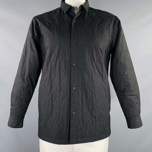 NORDISK Black Quilted Polyester Cotton Snaps Jacket
